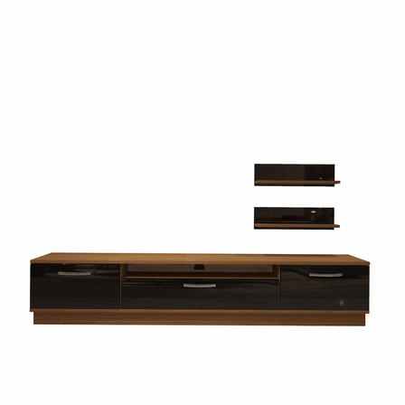 Decoraktiv Trio 4 Mdf Tv Ünitesi Tv Sehpası - Ceviz Siyah