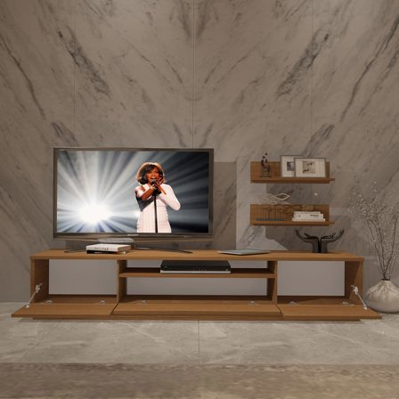 Decoraktiv Trio 4 Mdf Tv Ünitesi Tv Sehpası - Naturel Ceviz