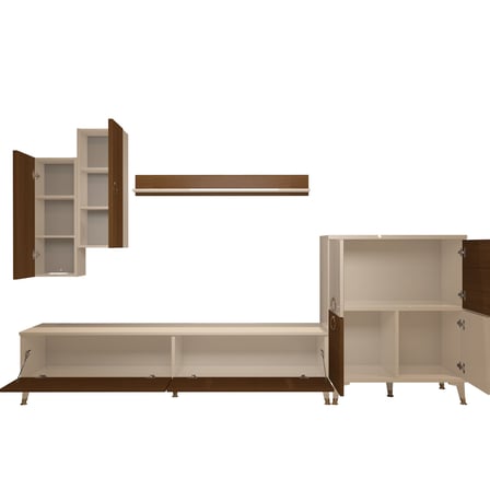 Decoraktiv Eko 6 Mdf Std Gold Tv Ünitesi Tv Sehpası - Beyaz Ceviz