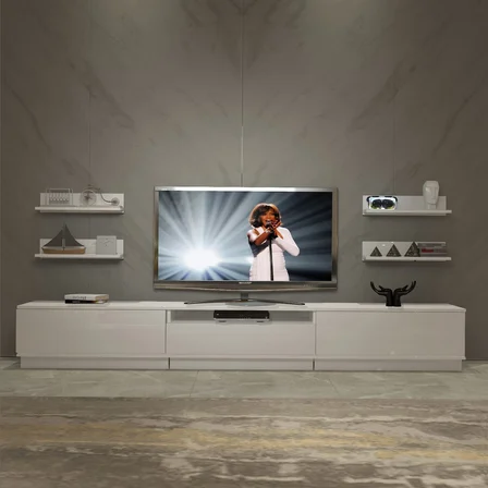 Decoraktiv Trendstyle 270rs Mdf Tv Ünitesi Tv Sehpası - Parlak Beyaz