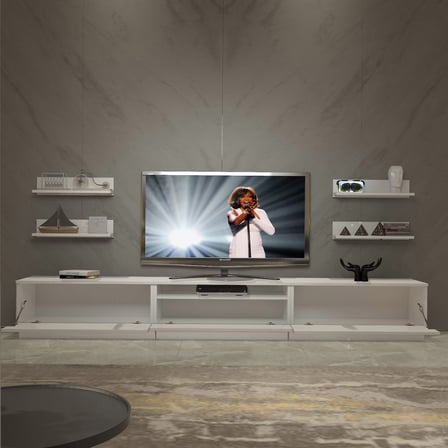 Decoraktiv Trendstyle 270rs Slm Tv Ünitesi Tv Sehpası - Parlak Beyaz