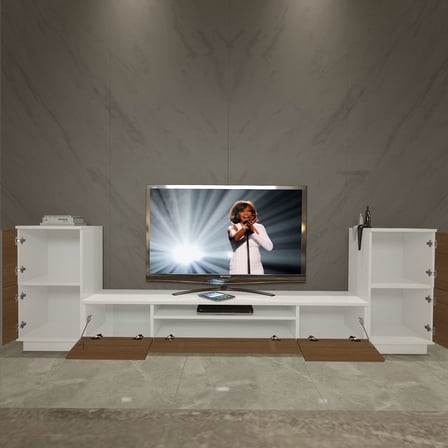 Decoraktiv Trendstyle On2 Mdf Tv Ünitesi Tv Sehpası - Beyaz Ceviz