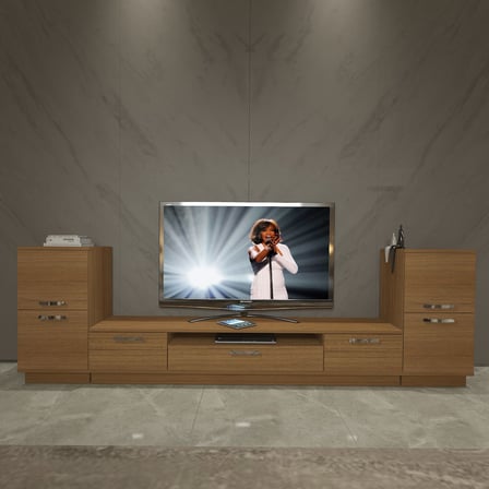 Decoraktiv Trendstyle On2 Mdf Tv Ünitesi Tv Sehpası - Naturel Ceviz