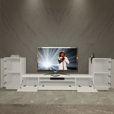 Decoraktiv Trendstyle On2 Mdf Tv Ünitesi Tv Sehpası - Parlak Beyaz