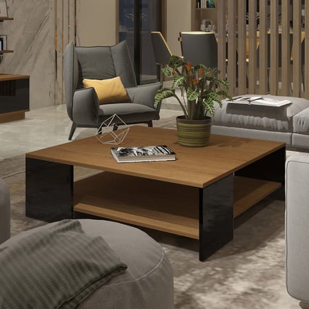 Decoraktiv Trendstyle 4s Mdf Tv Ünitesi ve Orta Sehpa 2'li Set - Ceviz Siyah