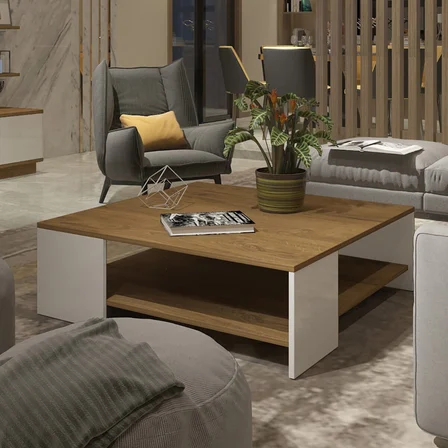 Decoraktiv Trendstyle 4s Mdf Tv Ünitesi ve Orta Sehpa 2'li Set - Pera Beyaz