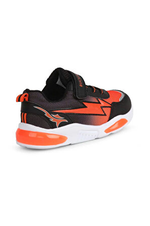 Buckhead Cyrus Çocuk Siyah Turuncu Işıklı Spor Ayakkabı BUCK3022-109