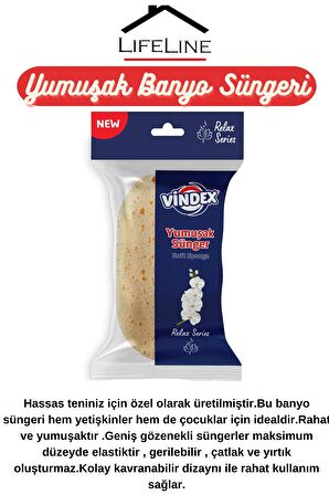 Vücut Bakım Peeling Terapi Spa Yumuşak Banyo Sünger Seti 5'li