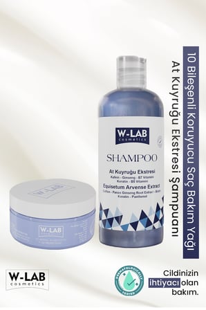 W-Lab Cosmetics  Şampuan Ve Saç Bakım Yağı Set