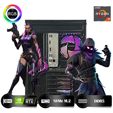 HYPER ROCKET One HRA324060 Ryzen 7 8700F 32GB Ram 1TB Nvme M.2 SSD RTX4060 8GB Masaüstü Oyuncu Bilgisayarı