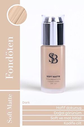 Selin Beauty Soft Matte SPF15 Fondöten Dark 40 ML