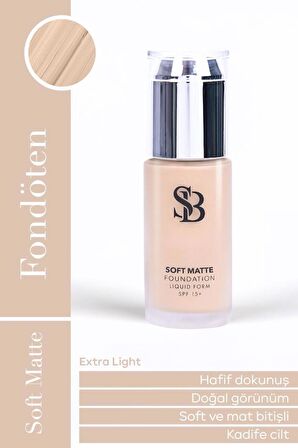 Selin Beauty Soft Matte SPF15 Fondöten Extra Light 40 ML