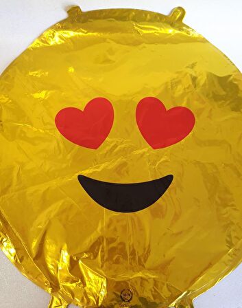 FOLYO BALON EMOJİ KALPLİ GÖZ 18'' D.Ü 6TL