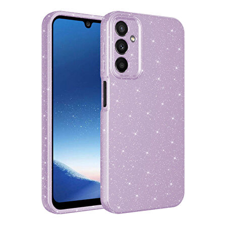 Gpack Samsung Galaxy A15 Kılıf Koton Simli Silikon Arka Kapak Kamera Korumalı