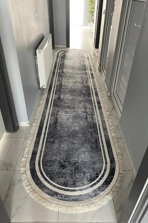 Yolluk Halı – Kaymaz Tabanlı, Yıkanabilir, Yumuşak Dokulu, Şık ve Dayanıklı Tasarım (oval m