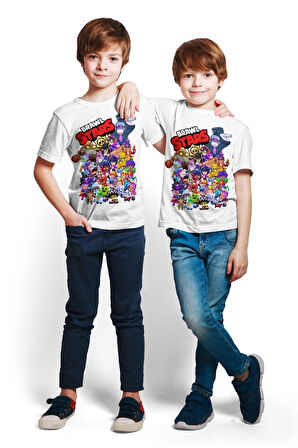 Brawl Stars Baskılı Çocuk T-shirt garalio