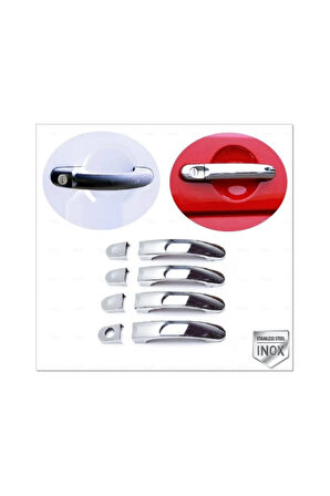 Vw T6 Transporter Uyumlu   Krom Kapı Kolu 4 Kapı 2015 Ve Üzeri Paslanmaz Çelik