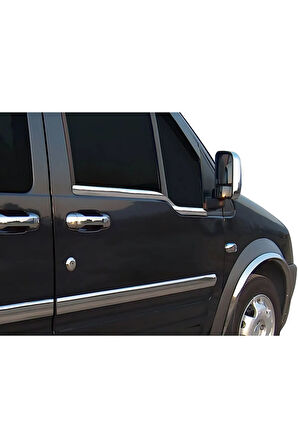 F. Connect 2002-2014 Krom Cam Çıtası 2 Parça Paslanmaz Çelik Uyumlu