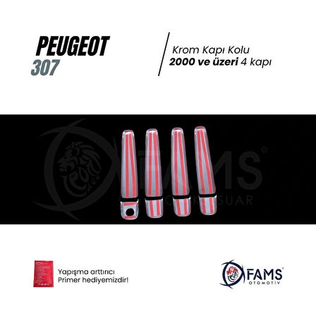 Peugeot 307 Krom Kapı Kolu 4 Kapı 2000 Üzeri P. Çelik