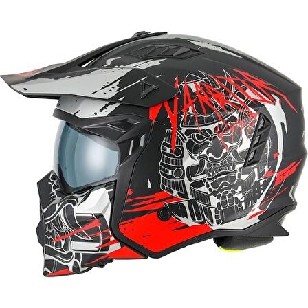 SWAY X1-X SEUL KASK ECE-R 22 06 BLACK GREY RED 2XL