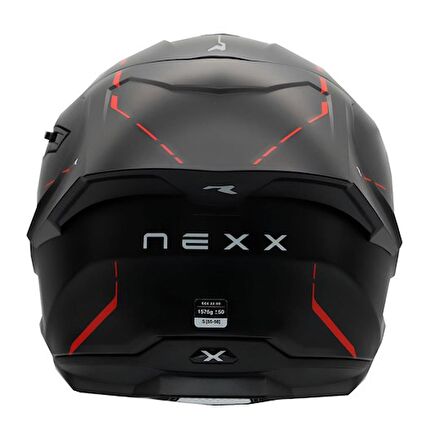 NEXX Y.100R REACT MAT SİYAH-KIRMIZI KASK S
