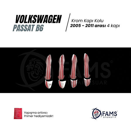 Vw Passat B6 Krom Kapı Kolu 4 Kapı 2005-2011 Arası P. Çelik