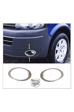 Vw T5 Caravelle Multıvan Krom Sis Farı Çerçevesi 2 Prç 2010-2015 P.çelik