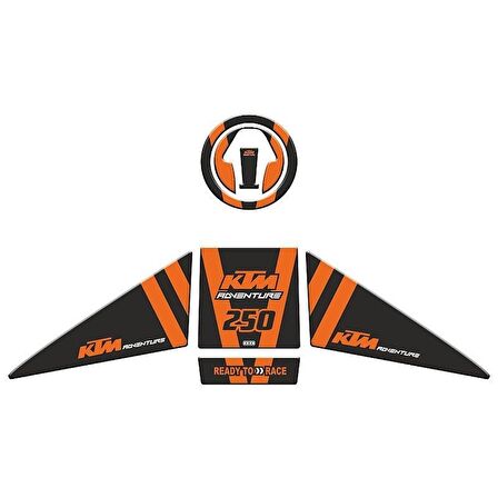 GOGO KTM 250 ADVENTURE 2019 - 2022 UYUMLU TANK PAD SET 003