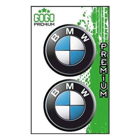 GOGO BMW UYUMLU (5X5 CM) İKİLİ DAMLA ETİKET