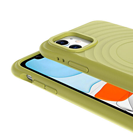 Gpack Apple iPhone 11 Kılıf Magsafeli Airbagli Mat Silikon Hepi Kapak