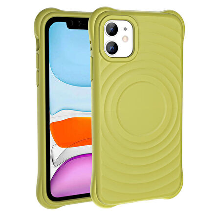 Gpack Apple iPhone 11 Kılıf Magsafeli Airbagli Mat Silikon Hepi Kapak