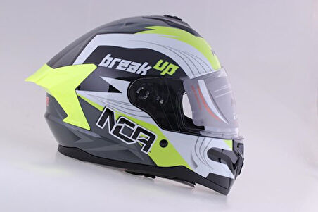 NCR KAPALI KASK PARLAK NEON-BEYAZ XL