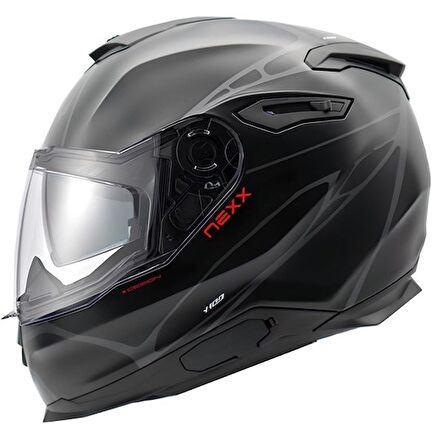 NEXX Y.100 B-SIDE MAT SİYAH-GRİ KASK S