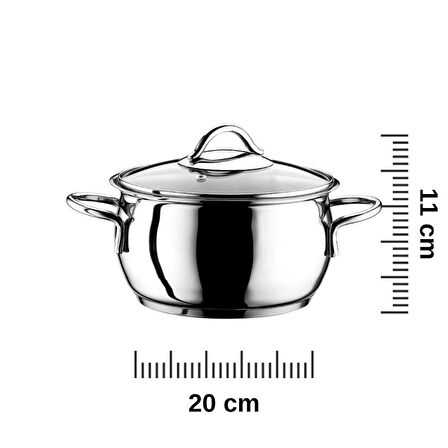 T. Concept Şevval  Paslanmaz Dayanıklı Güveç Tencere 20x11 cm