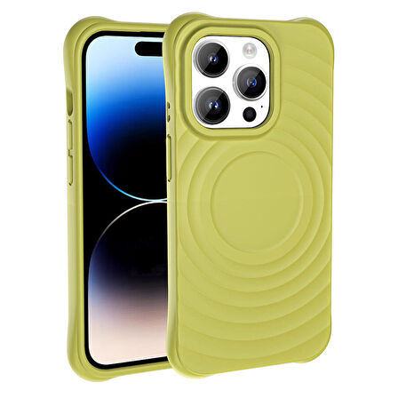 Gpack Apple iPhone 14 Pro Kılıf Magsafeli Airbagli Mat Silikon Hepi Kapak