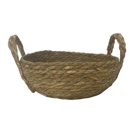 T. Concept Dekoratif İplikli Rattan Hasır Sepet, Çok Amaçlı Düzenleme, Sepeti Orta