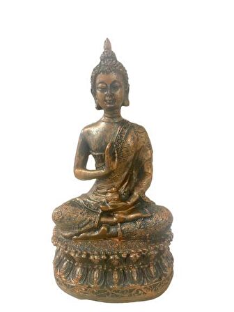 T.Concept Dekoratif Oturan Buddha Heykel Biblosu Kombin Renkli 