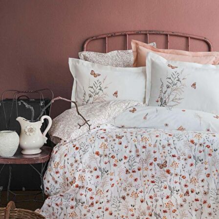 Apricitas Home Çift Kişilik Nevresim Takımı Papillo Blush