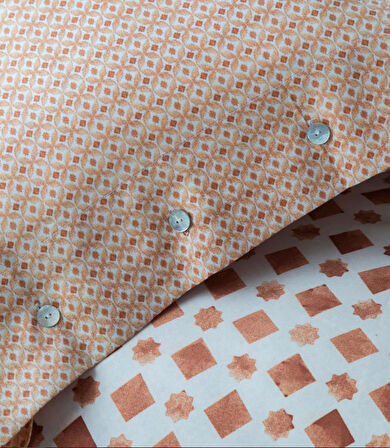 AP Çift Kişilik Tencel Terra Terracota Nevresim Takımı