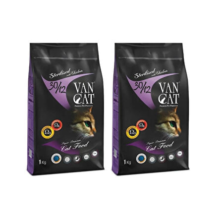 VanCat Yetişkin Kısır Kedi Maması 1 Kg X 2 Adet