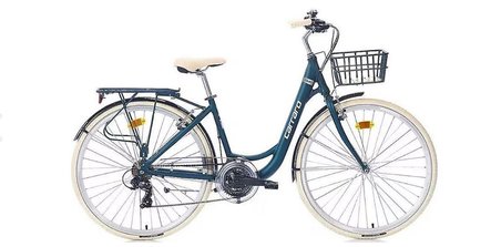 Carraro JULIET 28 Jant 430H 21 Vites V.Fren Şehir Bisikleti M.Mavi Krom Krem