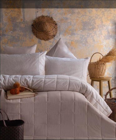 Apricitas Home Çift Kişilik Yatak Örtüsü Set İnes Bej AP83T00010022