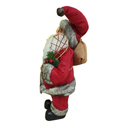 T.Concept Dekoratif Zilli Noel Baba Yılbaşı Figürü 30 cm