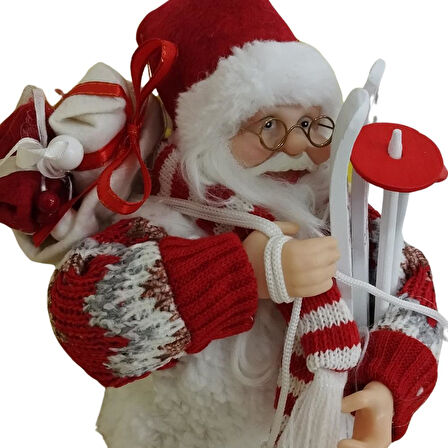 T.Concept Dekoratif Zilli Noel Baba Yılbaşı Figürü 30 cm