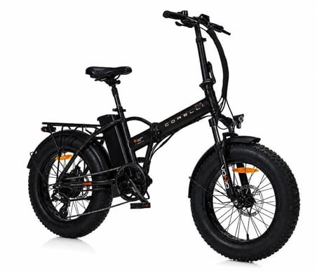 Corelli Truva Rım 20 Jant 42K Folding Fat Bike Elektrikli Bisiklet Siyah