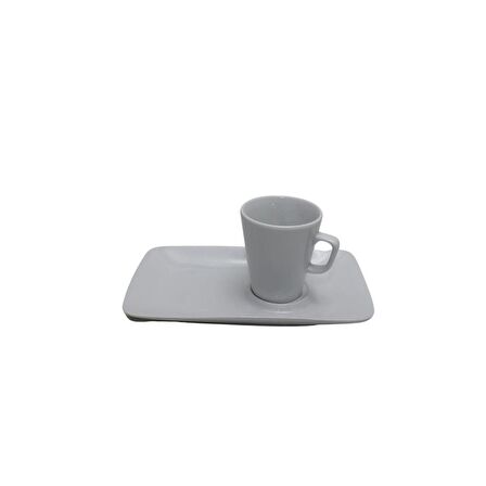 Especial Sidney 19cm Tekli Kahve Sunum Seti Dekorsuz