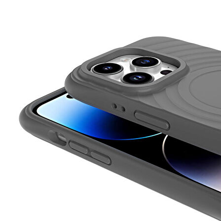 Gpack Apple iPhone 14 Pro Max Kılıf Magsafeli Airbagli Mat Silikon Hepi Kapak