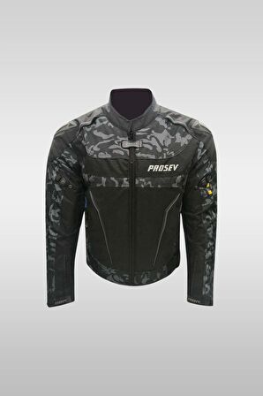 Prosev 186 4 Mevsim Hörgüçlü Motorcu Montu Camo Desen