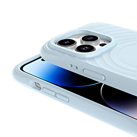 Gpack Apple iPhone 14 Pro Max Kılıf Magsafeli Airbagli Mat Silikon Hepi Kapak