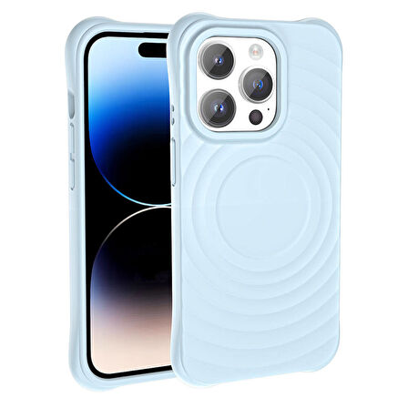 Gpack Apple iPhone 14 Pro Max Kılıf Magsafeli Airbagli Mat Silikon Hepi Kapak